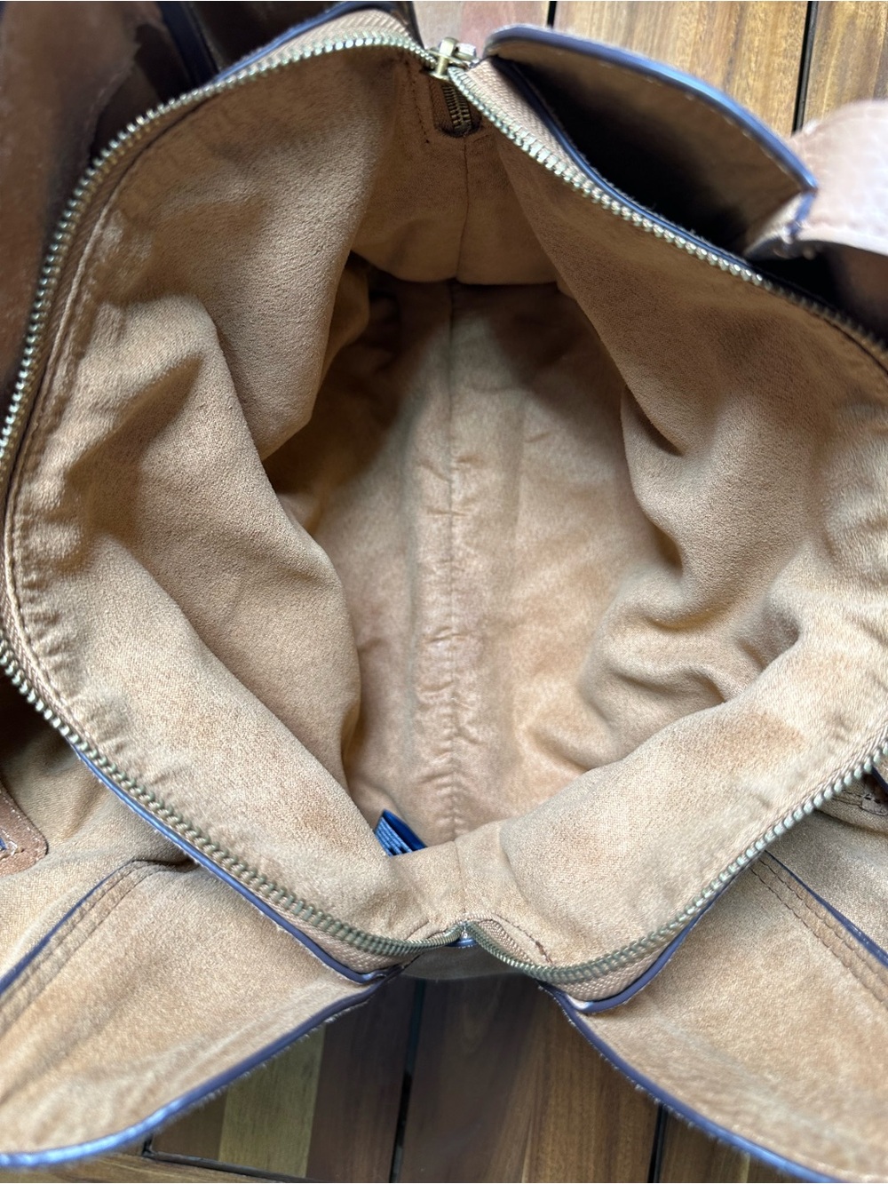 Suede Slouchy Shoulder Bag in Camel Brown - Picture 13 of 15
